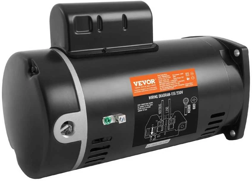 1AG Baseino Siurblio Variklis, 115/230V Pakeitimo Variklis Baseinui, 3450RPM 56Y Flanšinis Variklis, Didelio Efektyvumo Baseino Siurblio Variklis