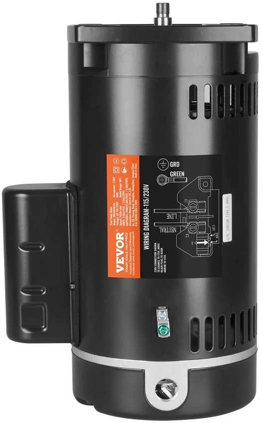 1AG Baseino Siurblio Variklis, 115/230V Pakeitimo Variklis Baseinui, 3450RPM 56Y Flanšinis Variklis, Didelio Efektyvumo Baseino Siurblio Variklis
