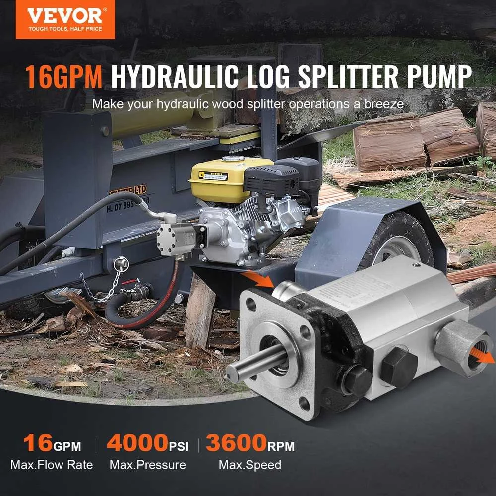 2 pakopų hidraulinis rąstų skaldytuvo siurblys 16 GPM 4000 PSI