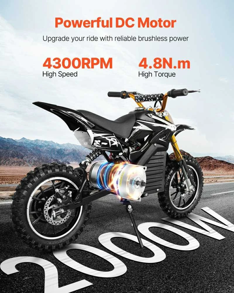VEVOR Elektrinis bešepetėlinis 48V 2000W variklis su valdikliu