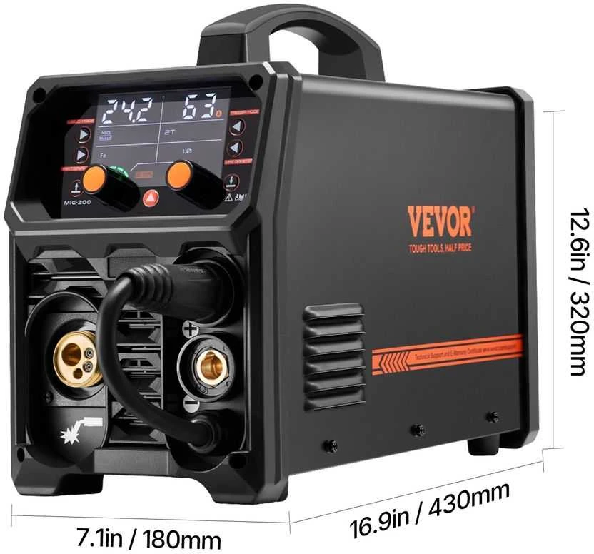 200A sinergetinis MIG suvirinimo aparatas, daugiaprocesinis IGBT inverteris, Flux Core MIG Stick Lift TIG suvirinimas, metalo suvirinimo įranga
