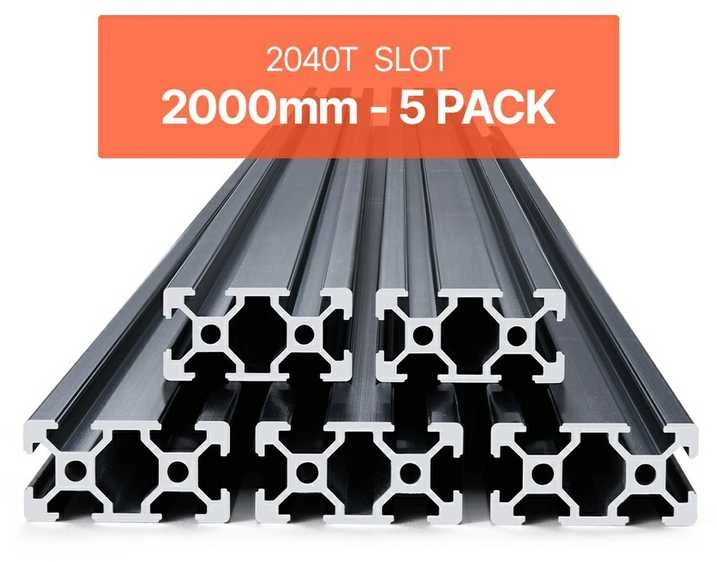 VEVOR 5 vnt. 2000 mm T slot 2040 aliuminio profilis