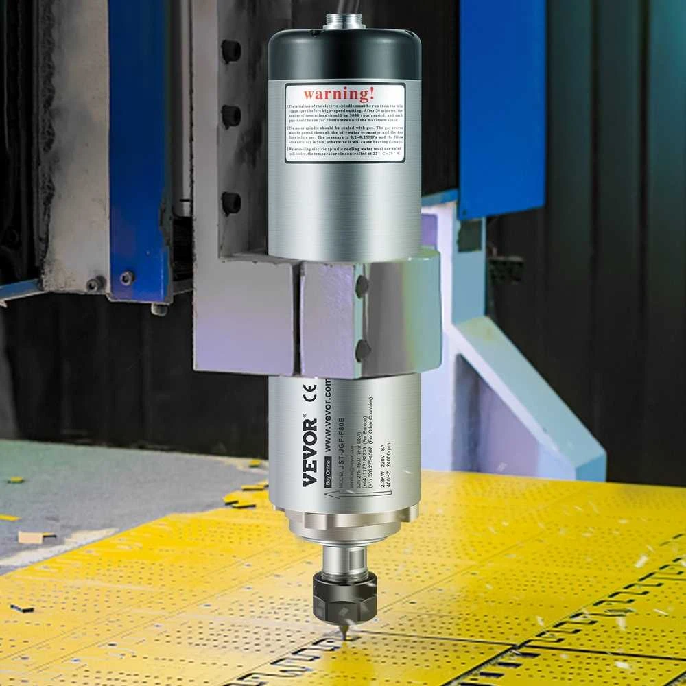 2.2KW Oru Aušinamas Suklio Variklis, ER20 CNC Suklys, Didelio Greičio Frezavimo Suklys Graviravimo Staklėms, 220V Suklio Variklis, Galingas CNC Maršrutizatoriaus Suklys