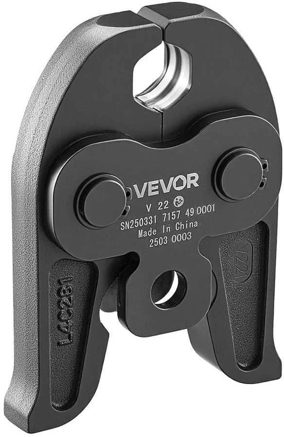 22mm V tipo presavimo žandikaulis nerūdijančio plieno vamzdžiams, stiprus cementuoto plieno, suderinamas su elektriniu presavimo įrankiu, V profilio jungčiai