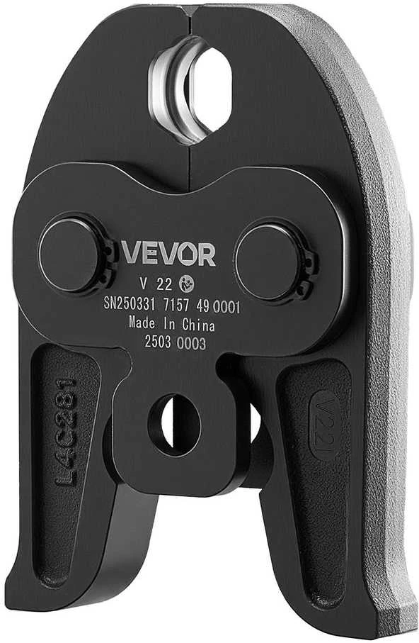 22mm V tipo presavimo žandikaulis nerūdijančio plieno vamzdžiams, stiprus cementuoto plieno, suderinamas su elektriniu presavimo įrankiu, V profilio jungčiai