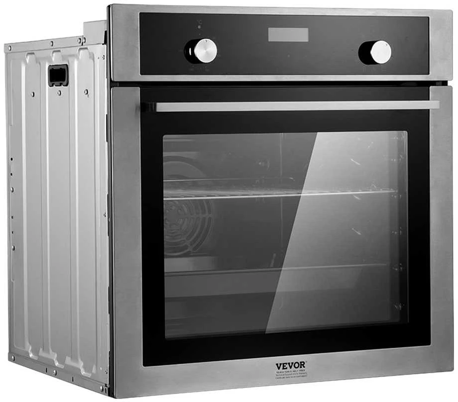 24 colių (60.96 cm) elektrinė įmontuojama orkaitė, 9 funkcijos, 76 l, konvekcinė, garinė, pirolizinė, savaiminio išsivalymo