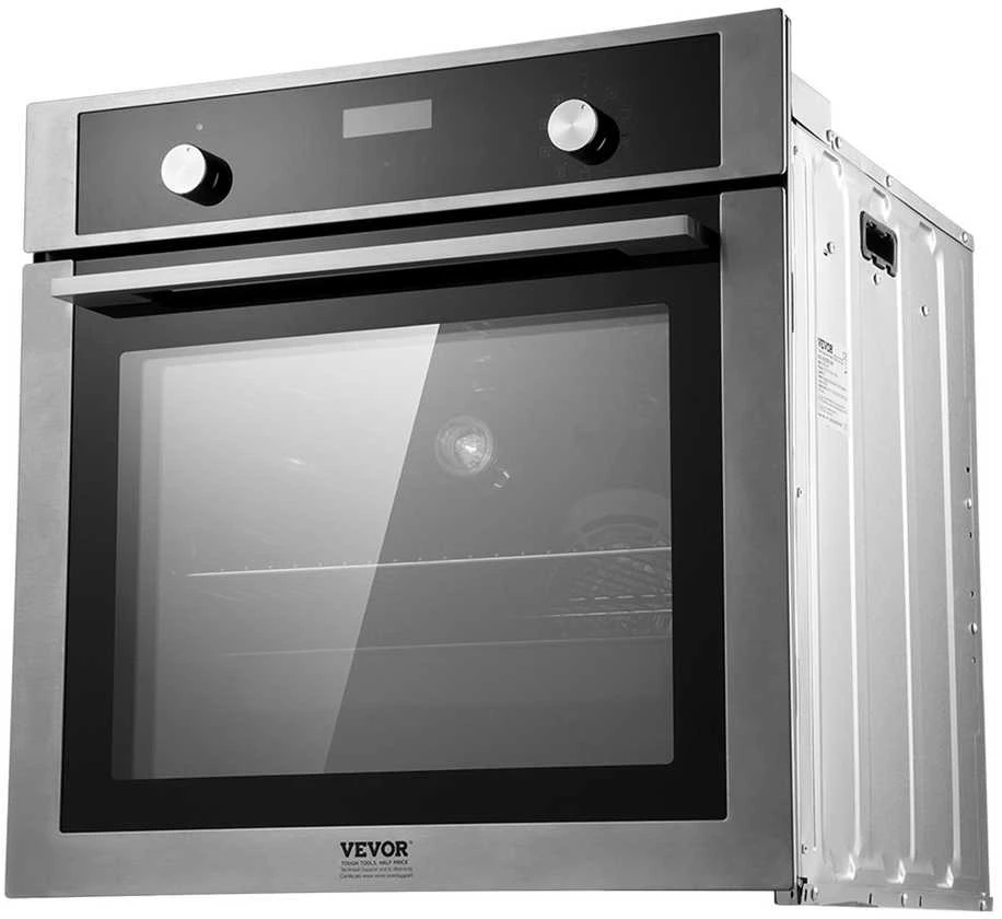 24 colių (60.96 cm) elektrinė įmontuojama orkaitė, 9 funkcijos, 76 l, konvekcinė, garinė, pirolizinė, savaiminio išsivalymo
