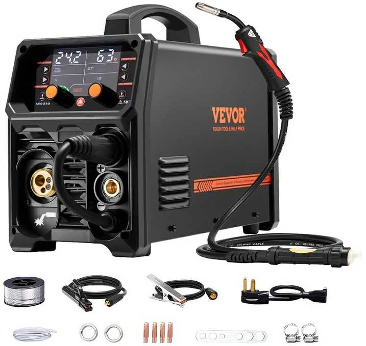 VEVOR 250A MIG suvirinimo aparatas su 5 funkcijomis