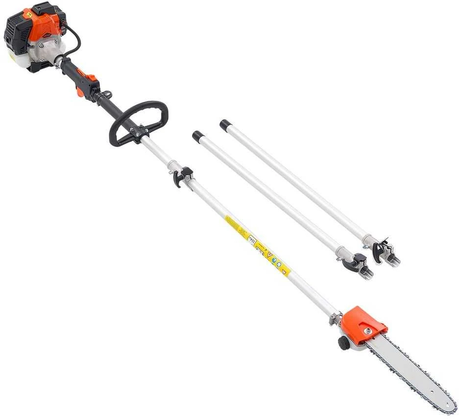25CC Benzininis genėjimo pjūklas su stulpu, ištraukiamas medžių genėjimo grandininis pjūklas su 30.5 cm juosta, belaidis trimeris sodo darbams, galingas šakų pjovimui
