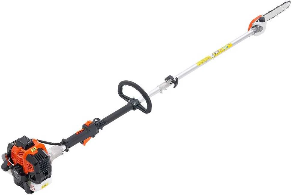 25CC Benzininis genėjimo pjūklas su stulpu, ištraukiamas medžių genėjimo grandininis pjūklas su 30.5 cm juosta, belaidis trimeris sodo darbams, galingas šakų pjovimui