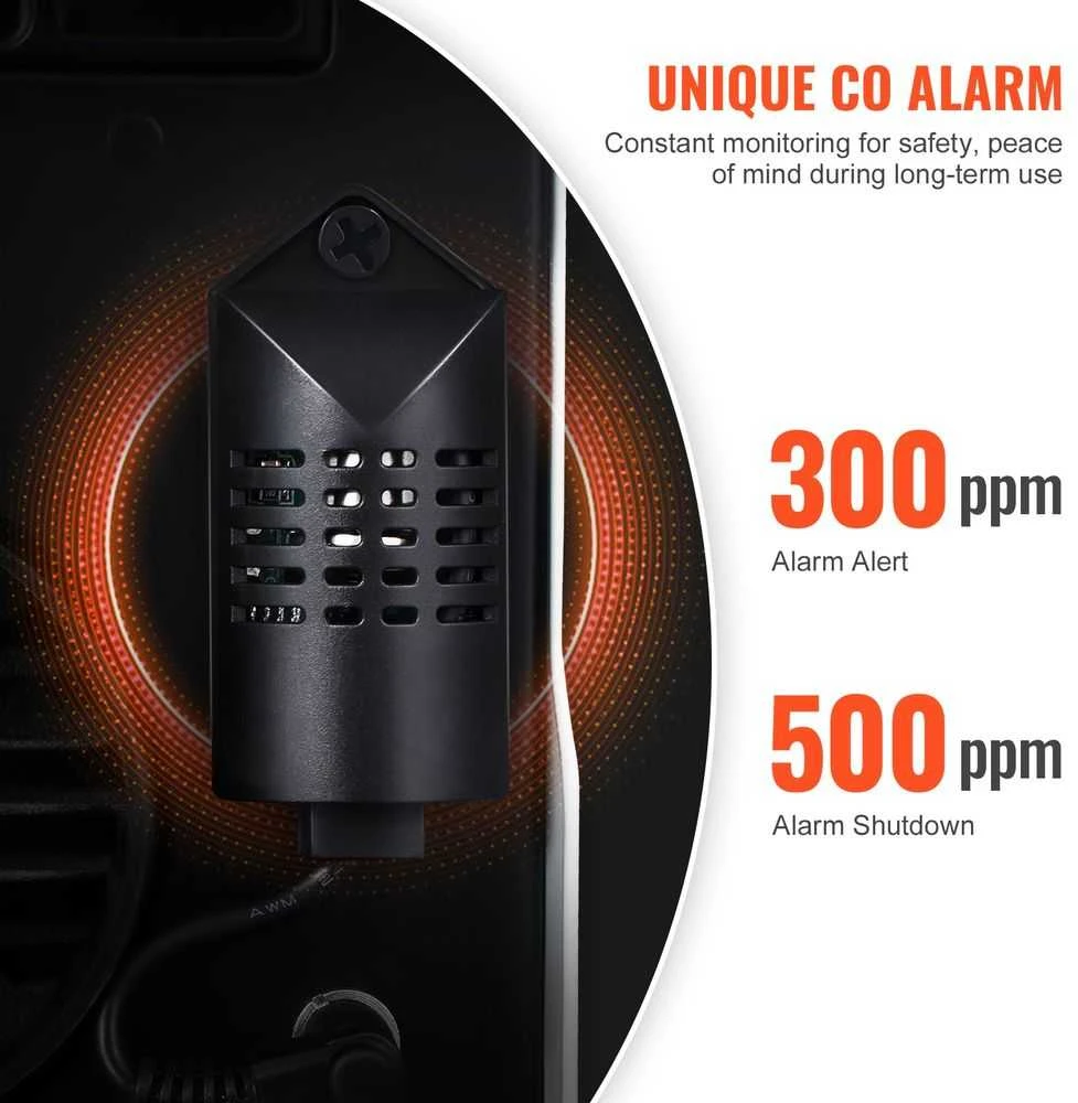 2kW Dyzelinis Šildytuvas 12V/24V su Bluetooth, Nešiojamas Oro Šildytuvas RV, Kempingui, Garažui, su CO Signalizacija, Nuotolinio Valdymo Pultu, Greitas Šildymas