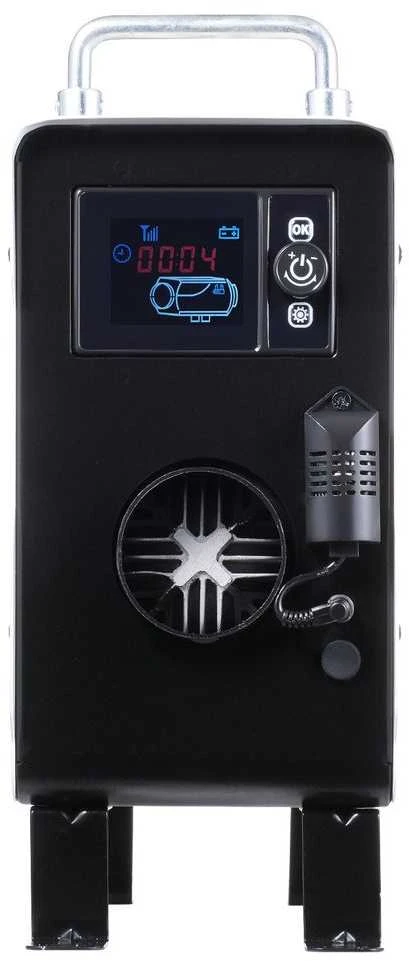 2kW Dyzelinis Šildytuvas 12V/24V su Bluetooth, Nešiojamas Oro Šildytuvas RV, Kempingui, Garažui, su CO Signalizacija, Nuotolinio Valdymo Pultu, Greitas Šildymas