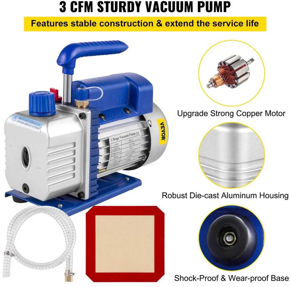 VEVOR 1/4 Hp vakuuminis siurblys ir kamera