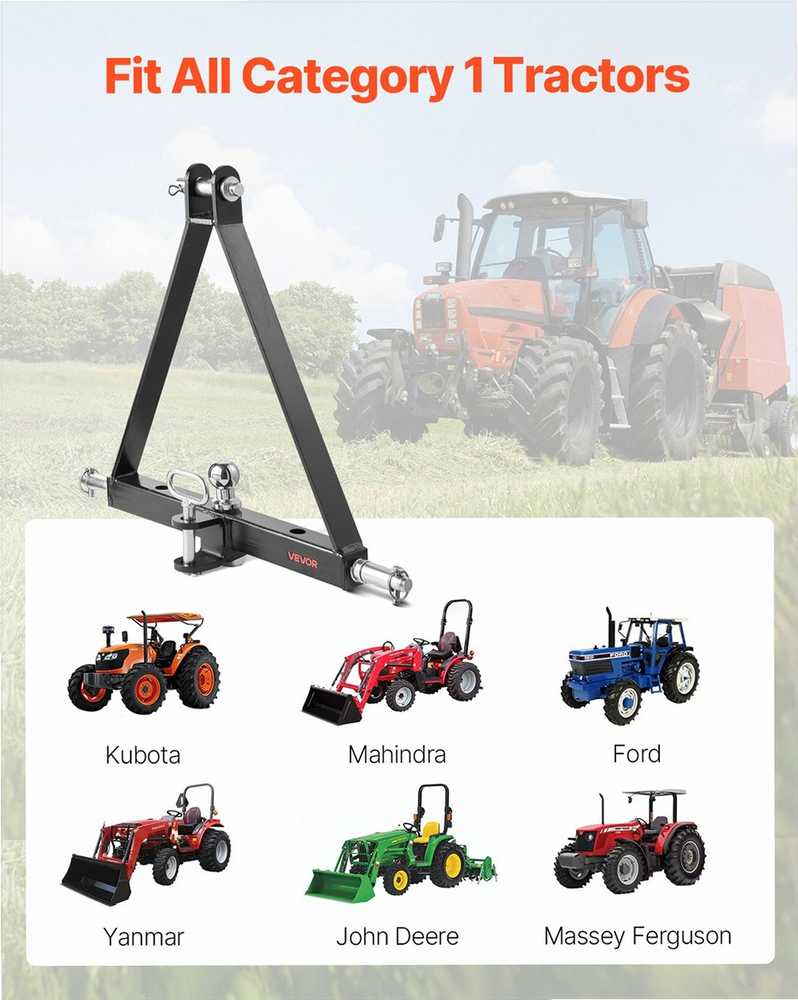 VEVOR Trijų taškų 5 cm prikabinimo adapteris 2721 kg talpos