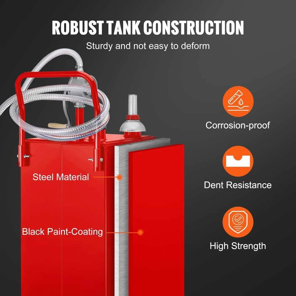 VEVOR 113 litrų kuro talpykla su siurbliu