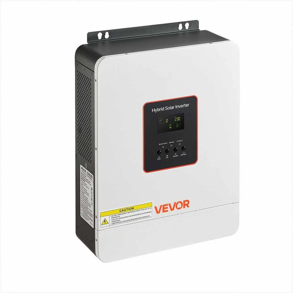 3000W hibridinis saulės inverteris, grynos sinusinės bangos įtampos keitiklis, integruotas MPPT valdiklis, namams ir kemperiams, 24V į 230V srovės keitiklis