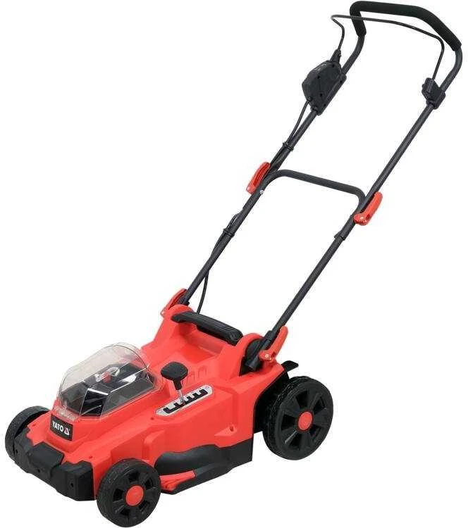 36 V akumuliatorinė vejapjovė, 37 cm pjovimo plotis, su reguliuojamu aukščiu, akumuliatorinė vejapjovė, elektrinė vejapjovė