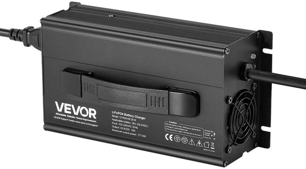VEVOR 36V 18A ličio akumuliatoriaus įkroviklis RV
