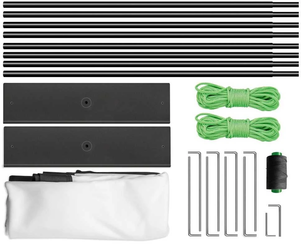 381 cm nešiojamas kino ekranas su stovu, 16:9 HD plataus kampo, skirtas priekinei ir galinei projekcijai