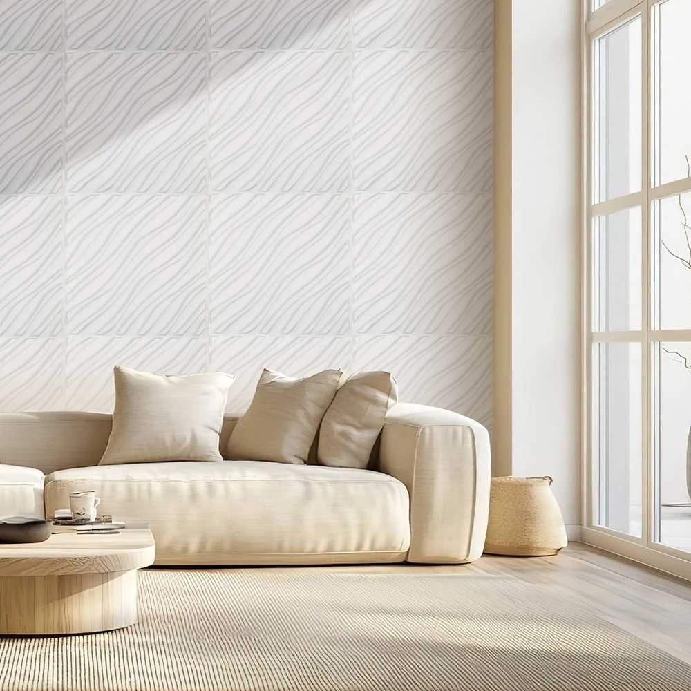 VEVOR 3D sienų plokštės 12 vnt. baltos PVC