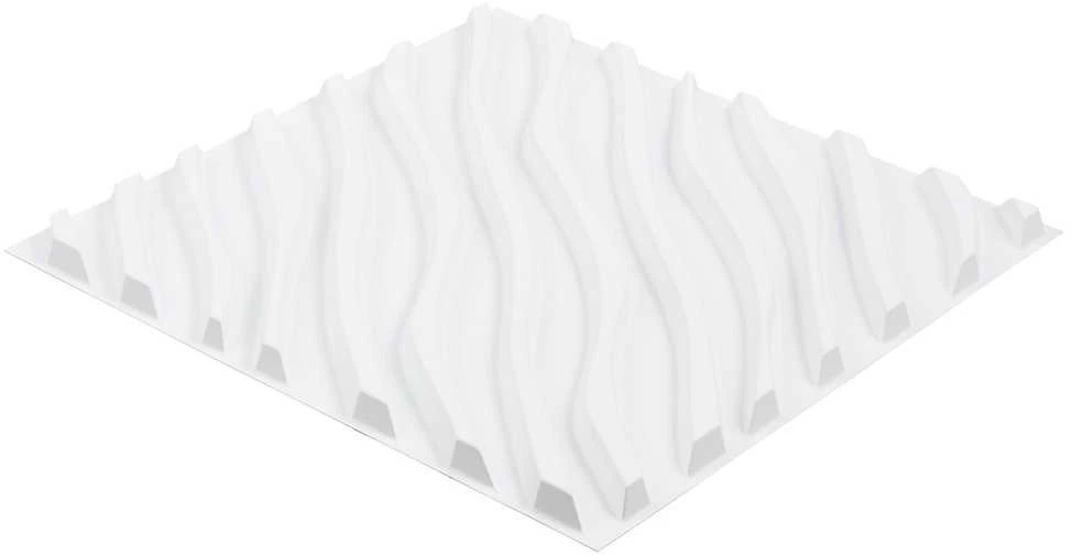 VEVOR 3D sienų plokštės 12 vnt. baltos PVC