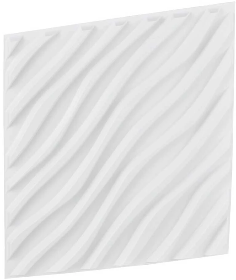 VEVOR 3D sienų plokštės 12 vnt. baltos PVC
