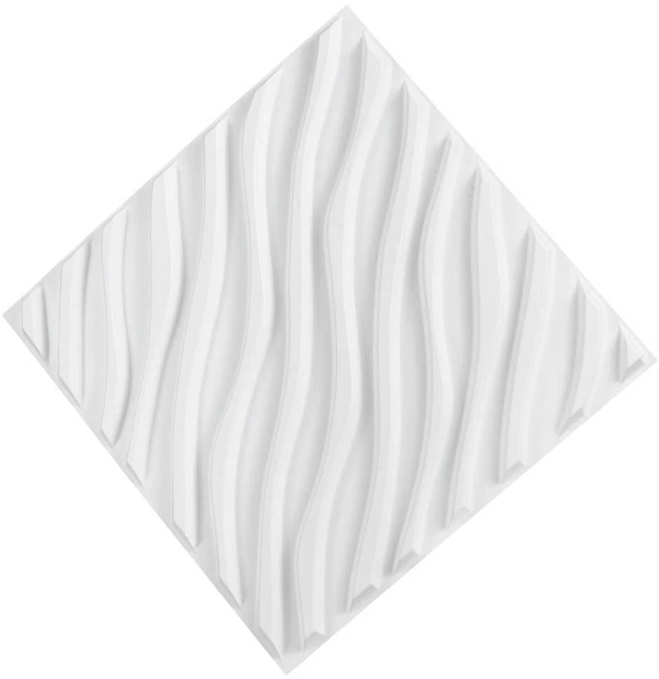 VEVOR 3D sienų plokštės 12 vnt. baltos PVC