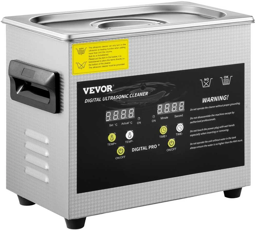 VEVOR 3L ultragarsinis valymo įrenginys su šildytuvu
