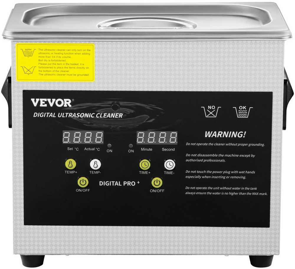 VEVOR 3L ultragarsinis valymo įrenginys su šildytuvu