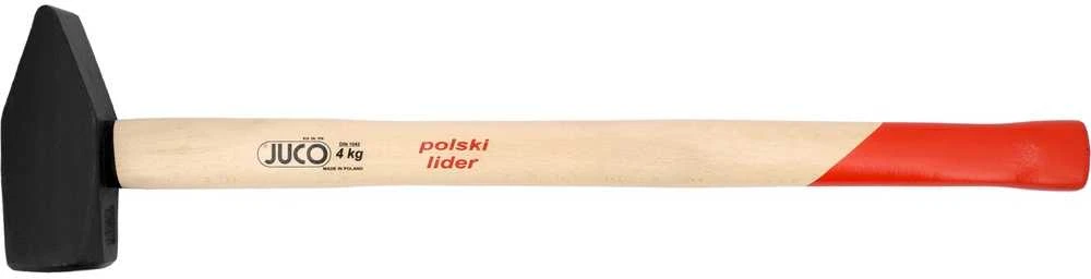 4.0kg kalvio kūjis, su mediniu kotu, plieninės galvos kūjis, metalo apdirbimo kūjis, dailidės kūjis