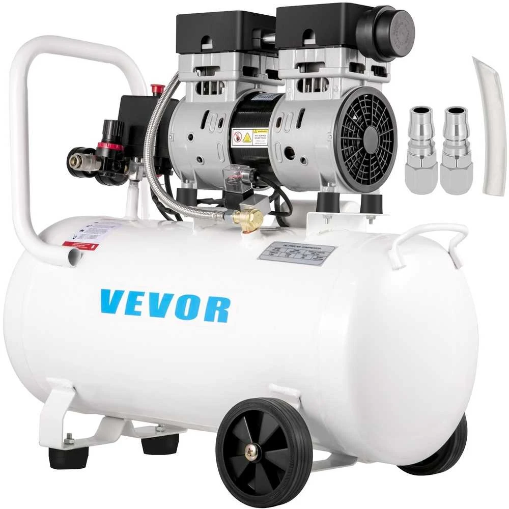 50 L oro kompresorius, itin tylus, 750W be alyvos, nešiojamas kompresorius