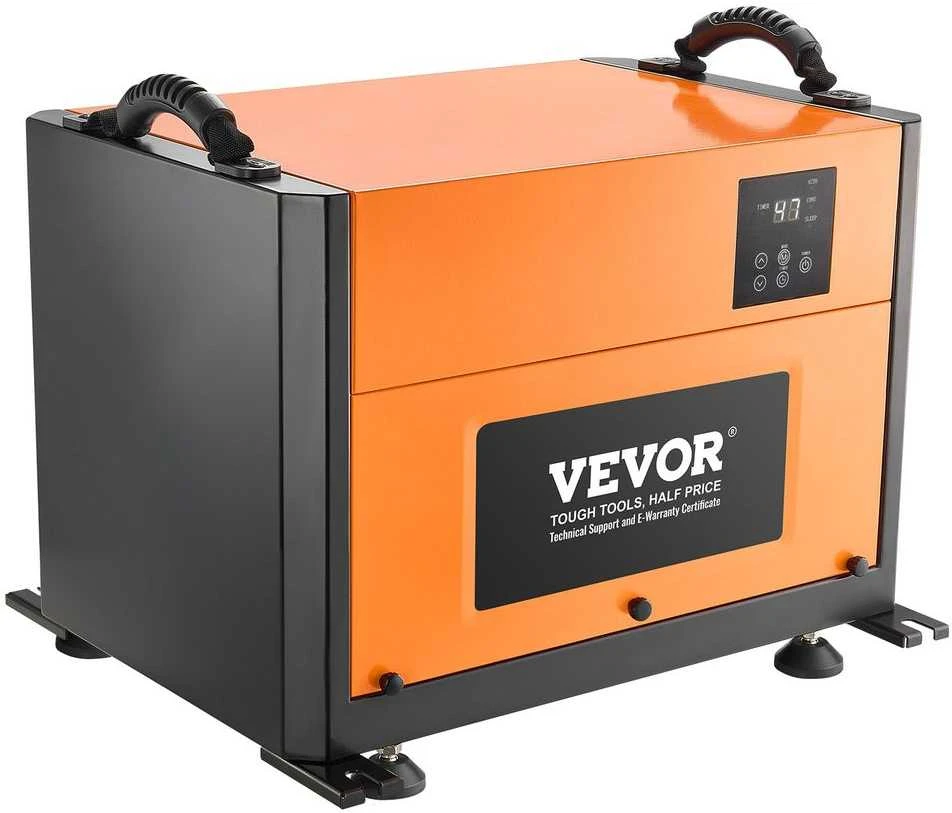 VEVOR 50 Litrų Komercinis Oro Sausintuvas, Didelio Našumo Rūsiui, Po Grindimis, Sandėliavimo Patalpoms, Pramoninis su Žarna, Automatinis Atitirpinimas