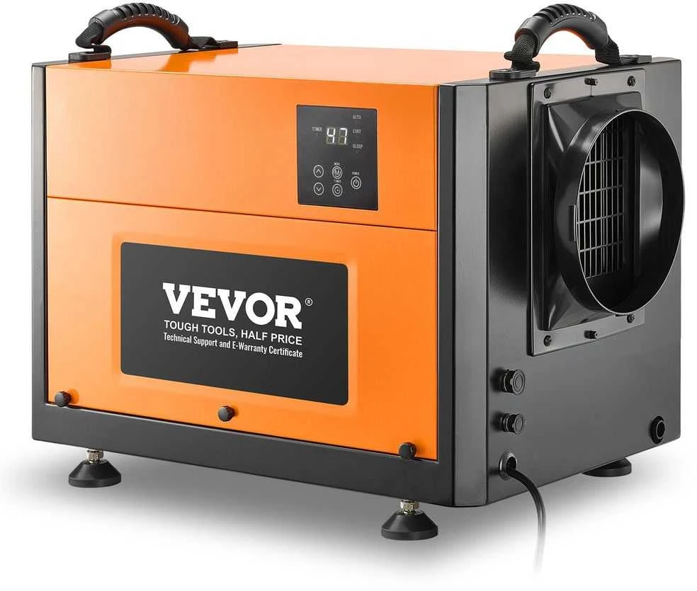 VEVOR 50 Litrų Komercinis Oro Sausintuvas, Didelio Našumo Rūsiui, Po Grindimis, Sandėliavimo Patalpoms, Pramoninis su Žarna, Automatinis Atitirpinimas