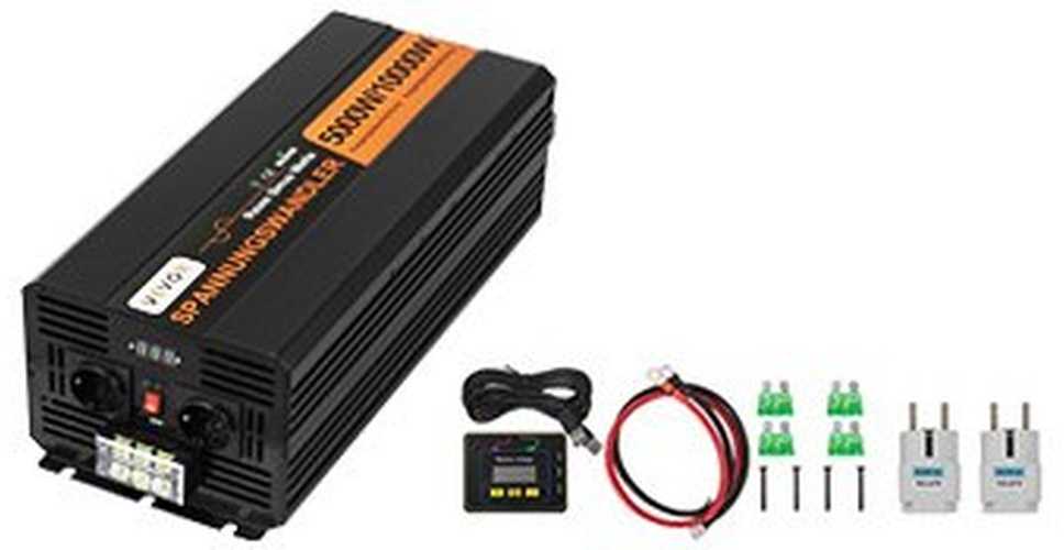5000W Gryno Sinuso Bangos Inverteris 24V į 230V su valdymu, automobiliui, namams, keitiklis, generatorius