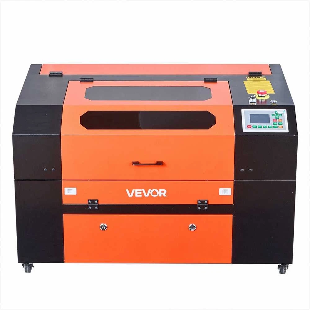50W CO2 lazerinis graviruoklis medžiui akrilui stiklui, 500x300 mm plotas, 4 krypčių praėjimas, oro pagalba, pjovimo staklės, suderinamas su LightBurn CorelDRAW RDWorks, prof. įranga
