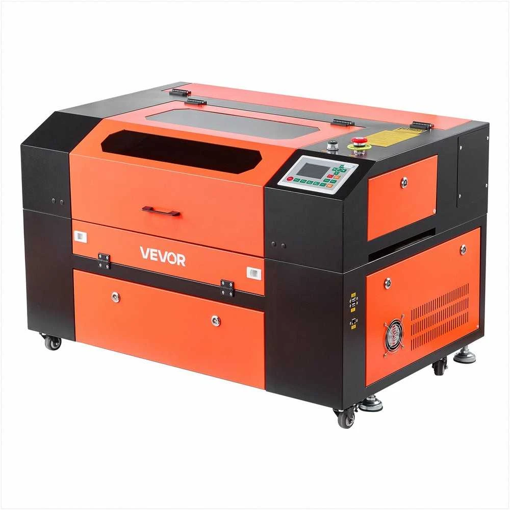 50W CO2 lazerinis graviruoklis medžiui akrilui stiklui, 500x300 mm plotas, 4 krypčių praėjimas, oro pagalba, pjovimo staklės, suderinamas su LightBurn CorelDRAW RDWorks, prof. įranga