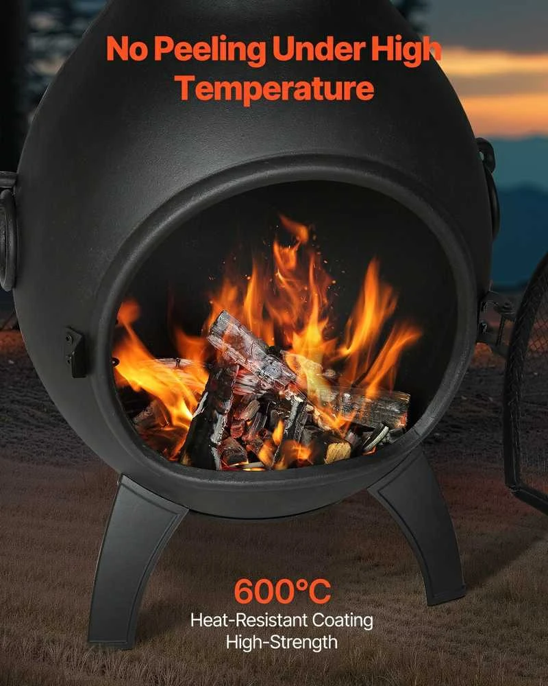 VEVOR 56 cm lauko aliuminė kaminė su kepsnine