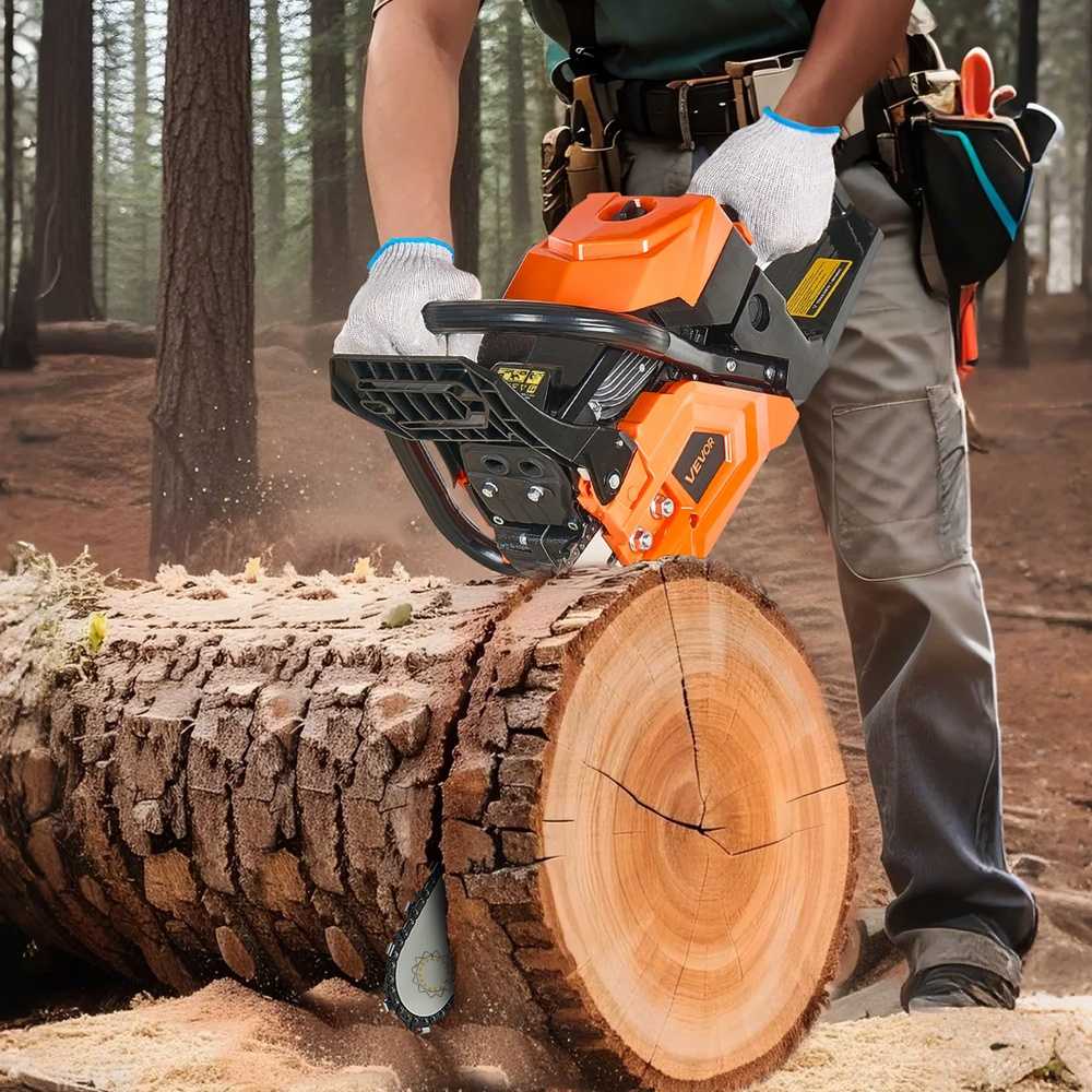 58cc Benzininis Pjūklas, 50.8 cm Juosta, Medžio Pjovimui, Galingas 2.7 AG, Tvirtas, Grandininis pjūklas, Medienos Pjovimo Įrankis