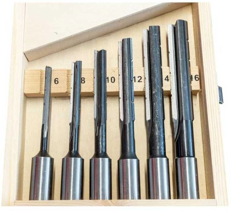 6 dalių dešininės eigos kotinių frezų rinkinys, 6mm-16mm skersmens, medienos frezavimo antgaliai, metalo frezos, bendrosios paskirties frezavimo rinkinys