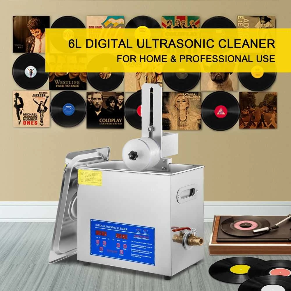 VEVOR Ultragarsinis vinilų valymas 6 l talpos mašina