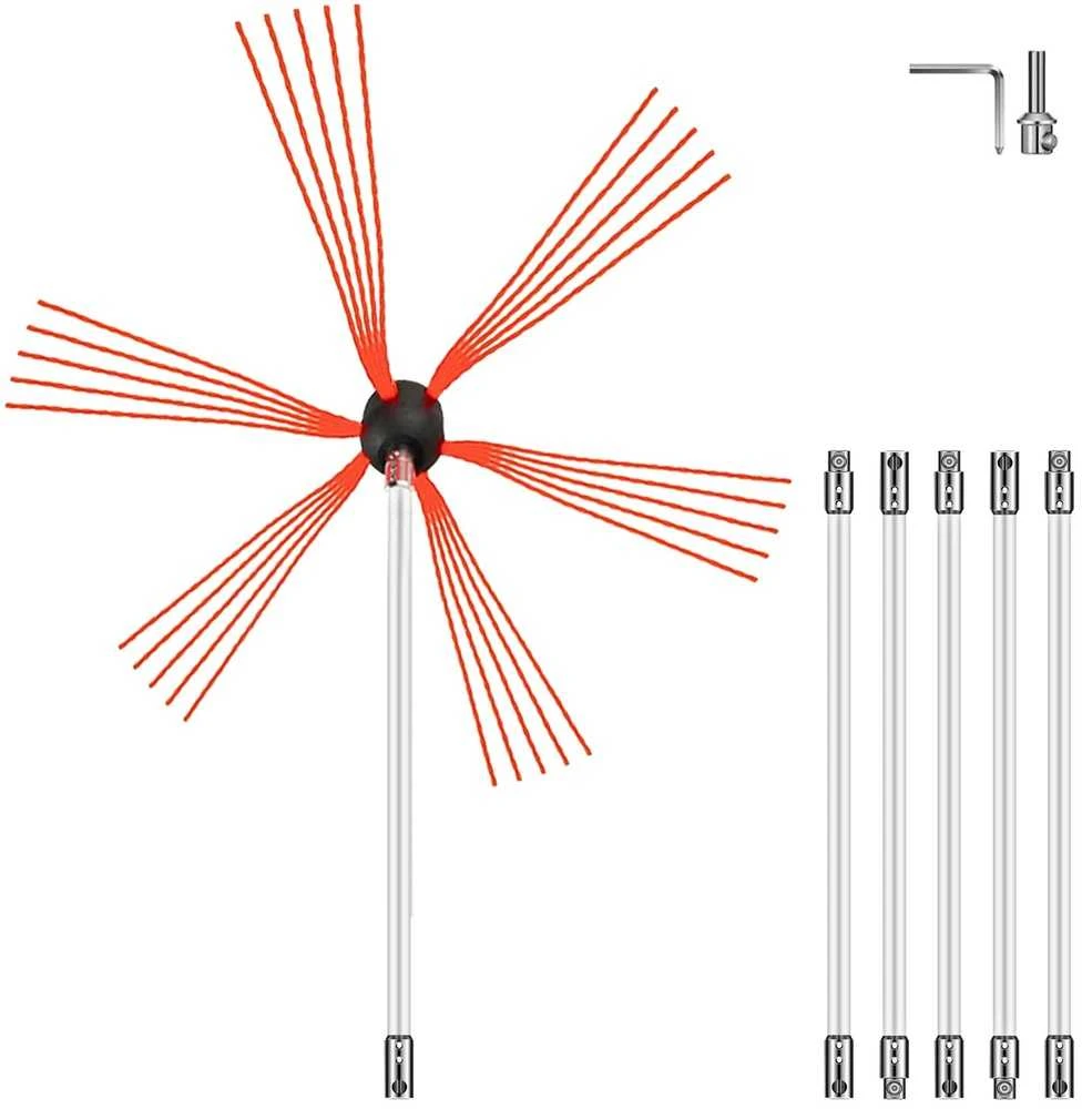 VEVOR Lankstūs kaminų valymo strypai, 6 m