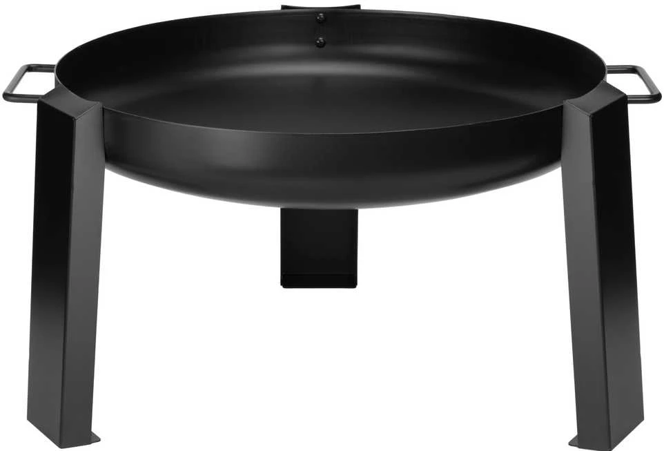 60 cm Laužavietė, ketaus ir plieno, karščiui atspariu laku, juoda, lauko židinys, ugniakuras, laužo dubuo