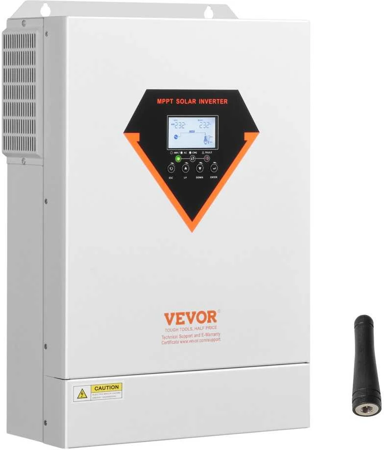 VEVOR Hibridinis saulės inverteris su įkrovikliu 6000W