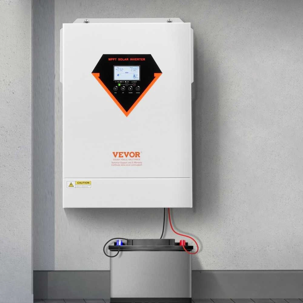 VEVOR Hibridinis saulės inverteris su įkrovikliu 6000W