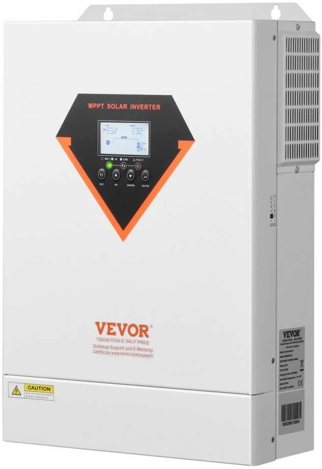 VEVOR Hibridinis saulės inverteris su įkrovikliu 6000W