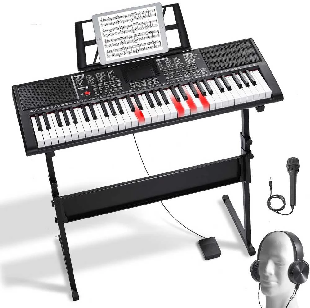 VEVOR Elektrinis klavišinis pianinas su reguliuojamu stovu