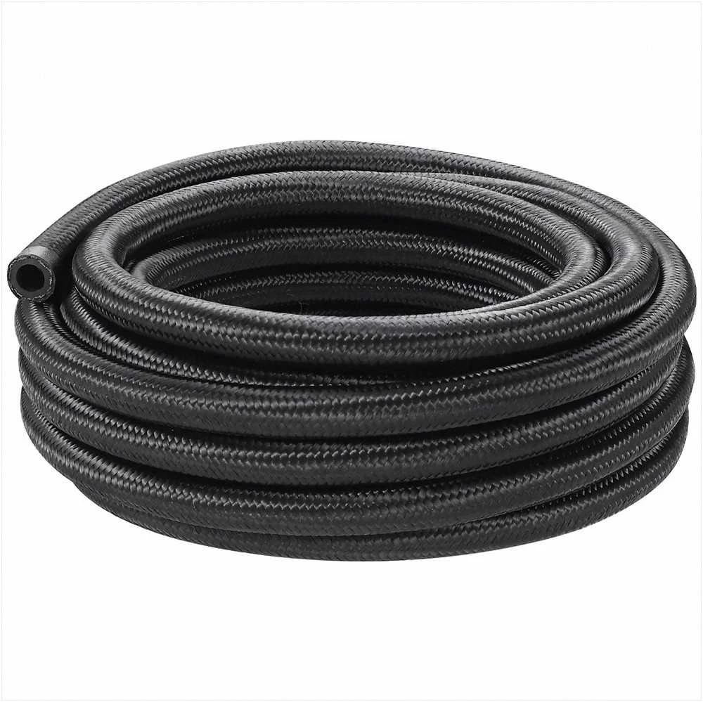 6AN kuro linijos rinkinys, 6.096 m nailono ir nerūdijančio plieno pinto tipo žarna, 12 sukamųjų jungčių adapterių rinkinys, alyvos ir dyzelino žarnos antgalių komplektas, kuro sistemos dalys