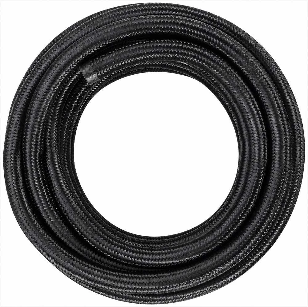 6AN kuro linijos rinkinys, 6.096 m nailono ir nerūdijančio plieno pinto tipo žarna, 12 sukamųjų jungčių adapterių rinkinys, alyvos ir dyzelino žarnos antgalių komplektas, kuro sistemos dalys