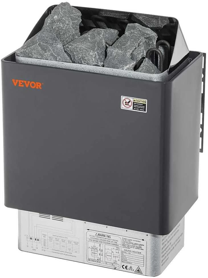 6KW Elektrinis Pirties Šildytuvas, Skaitmeninis Valdiklis Namų SPA, 5-9 m³ Pirties Krosnelė, Vidaus Pirties Šildytuvas su Laikmačiu