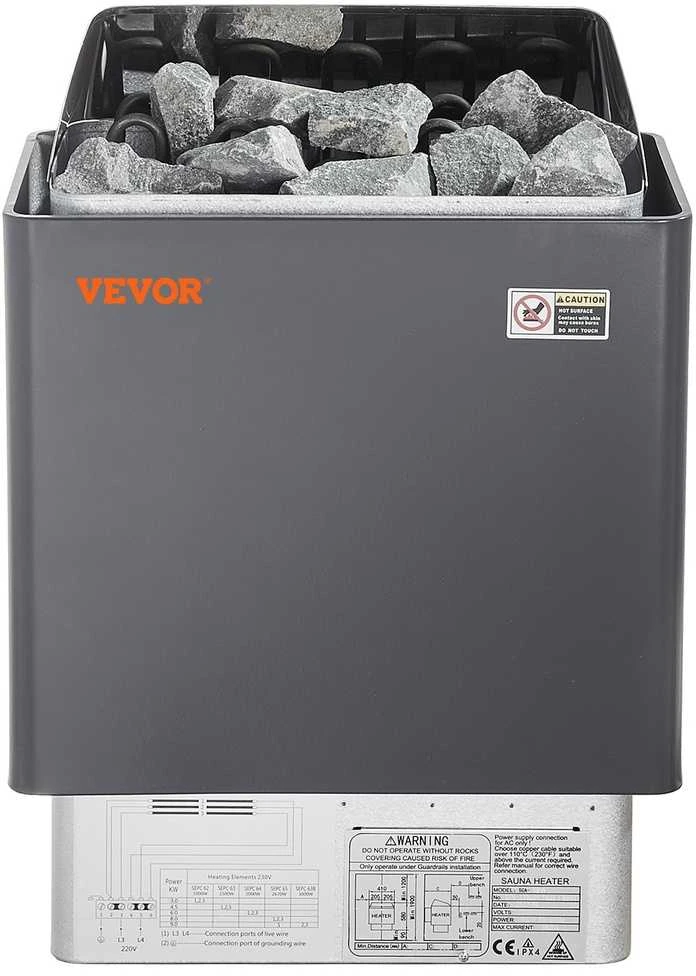 6KW Elektrinis Pirties Šildytuvas, Skaitmeninis Valdiklis Namų SPA, 5-9 m³ Pirties Krosnelė, Vidaus Pirties Šildytuvas su Laikmačiu